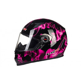 Шлем для мотоцикла LS2 FF358 (черный-сиреневый) 