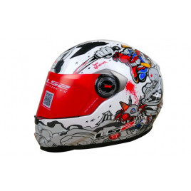 Шлем для мотоцикла LS2 FF358 (белый-разноцветный) 
