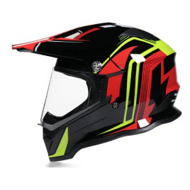 Шлем для мотоцикла ORZ CE-819 (черный-красный-желтый)
