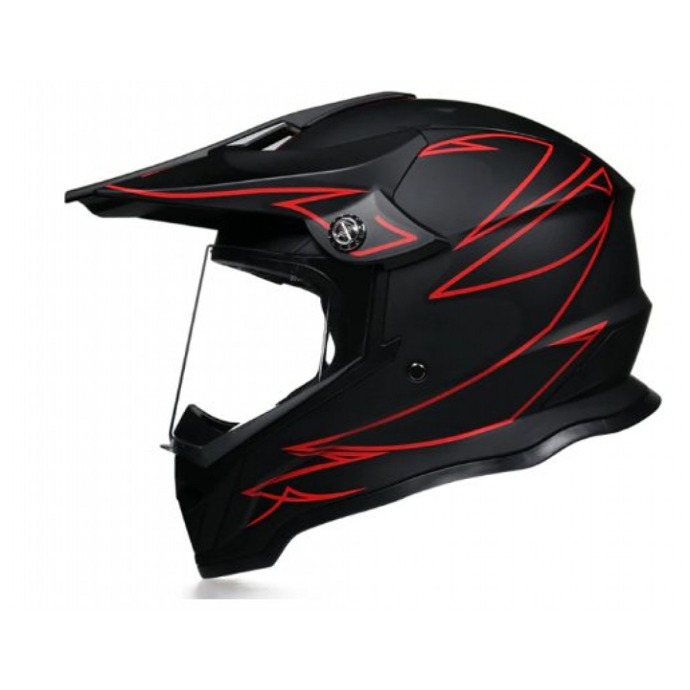 Шлем для мотоцикла ORZ CE-819 (черный-красный)
