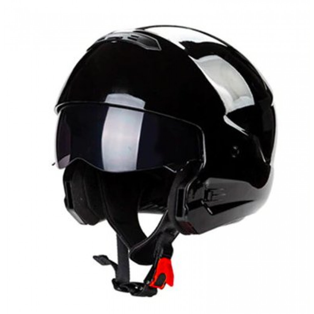 Шлем для мотоцикла ZOMBIES RACING ZR-881 (черный-глянцевый)