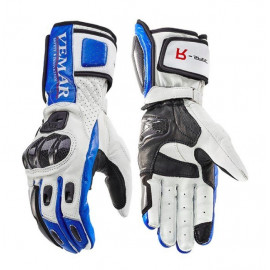 Перчатки для мотоциклистов VEMAR VE-176 (черный-белый-синий)