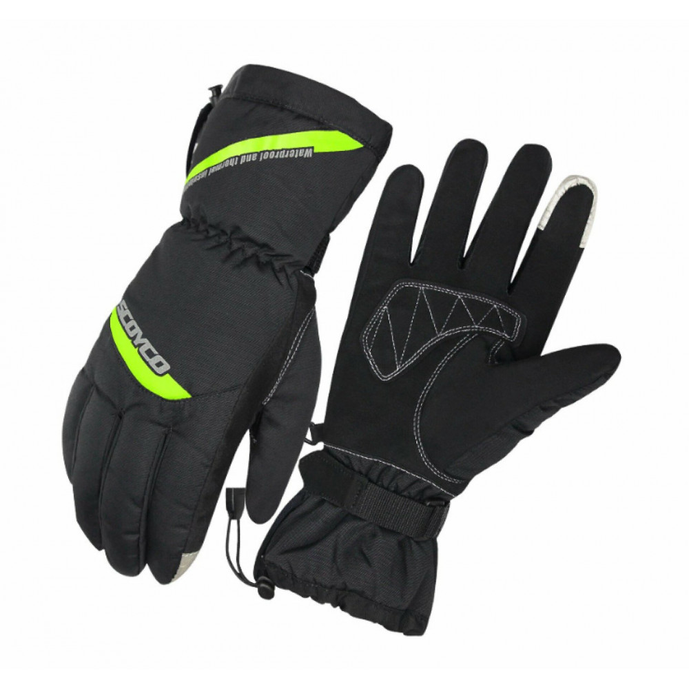 Перчатки для мотоциклистов SCOYCO MC41 (черный-салатовый)