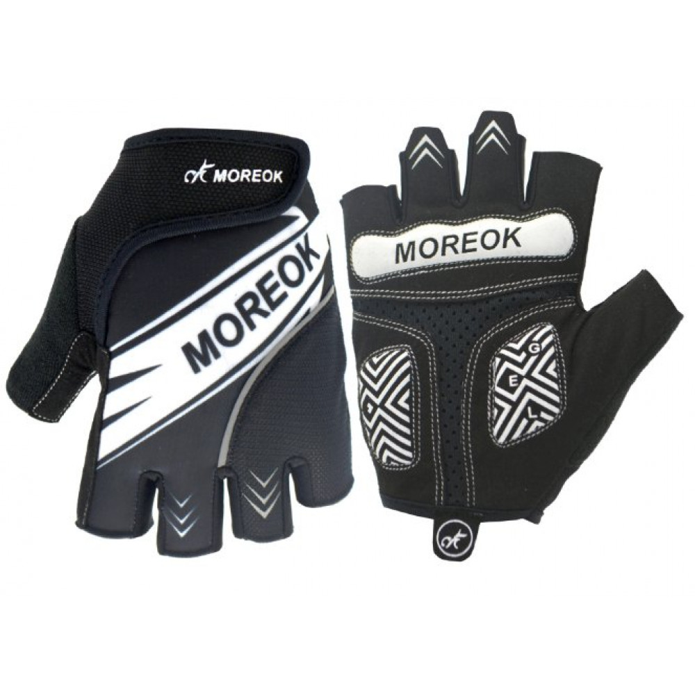 Перчатки для мотоциклистов MOREOK MK098 (черный-белый)