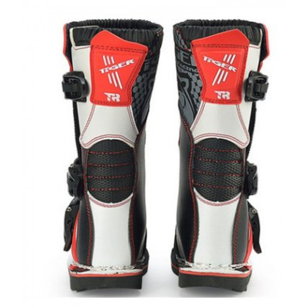 Мотоботинки детские кроссовые MTR-TE2 (черный-белый-красный)