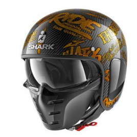 Шлем для мотоцикла SHARK S-DRAK (черный-желтый надписи)