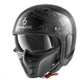 Шлем для мотоцикла SHARK S-DRAK (черный-серый надписи)