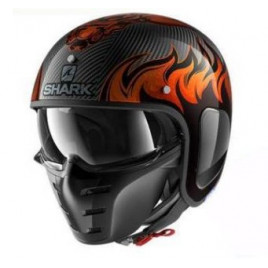 Шлем для мотоцикла SHARK S-DRAK (черный-оранжевый огонь)