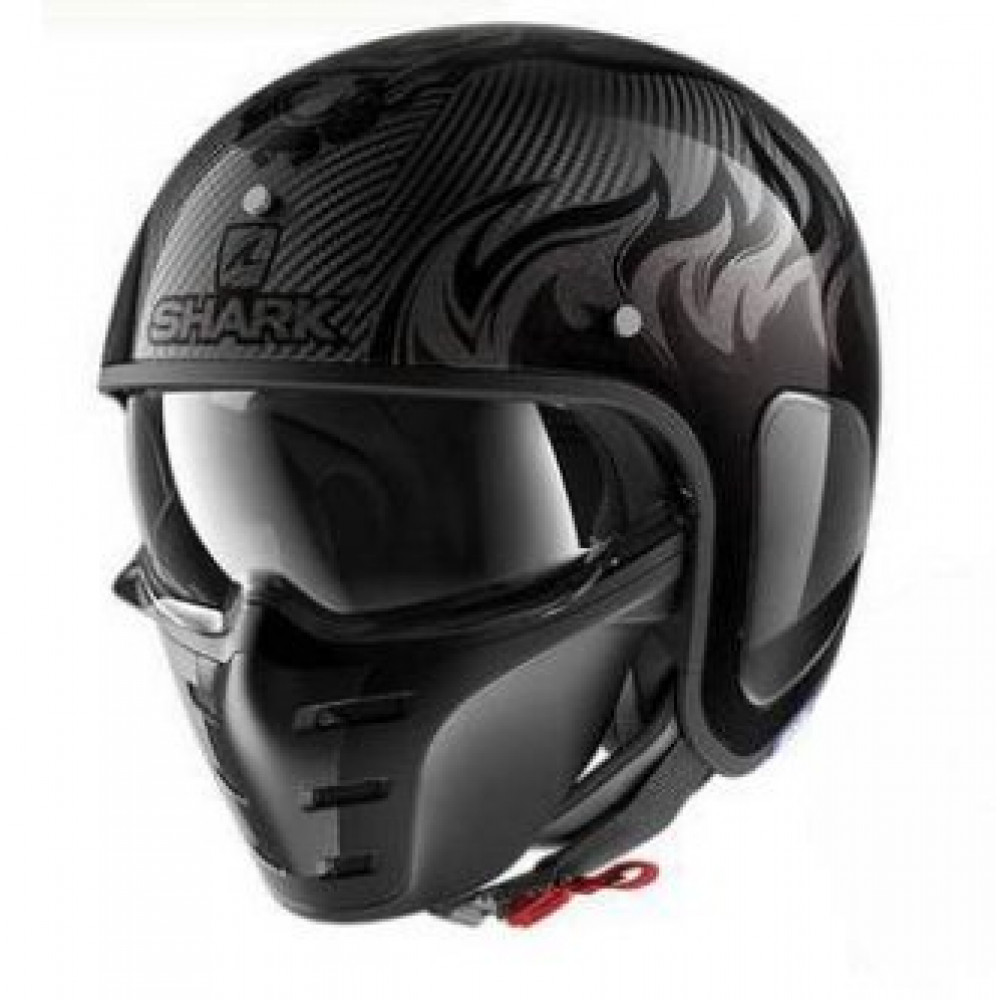 Шлем для мотоцикла SHARK S-DRAK (черный-серый огонь)