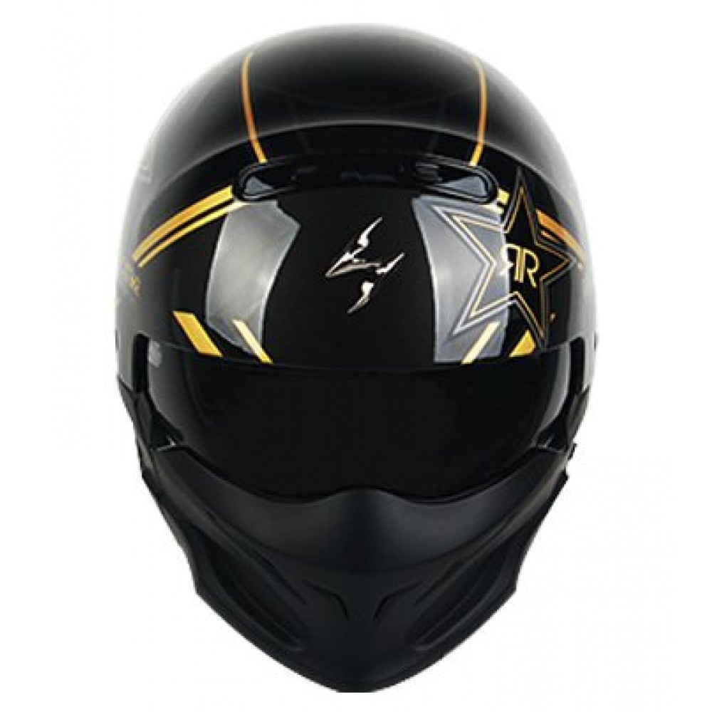 Шлем для мотоцикла SCORPION EXO (черный-золотой)