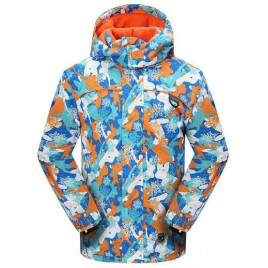 Горнолыжная куртка PHIBEE BK9 детская (голубой-оранжевый-белый)