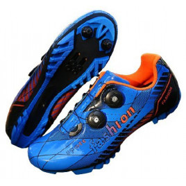Кроссовки для велоспорта LIGHTNING CAT T75 горное крепление (синий-оранжевый)