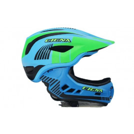 Детский шлем для мотокросса Cigna 014 (зелено-голубом)