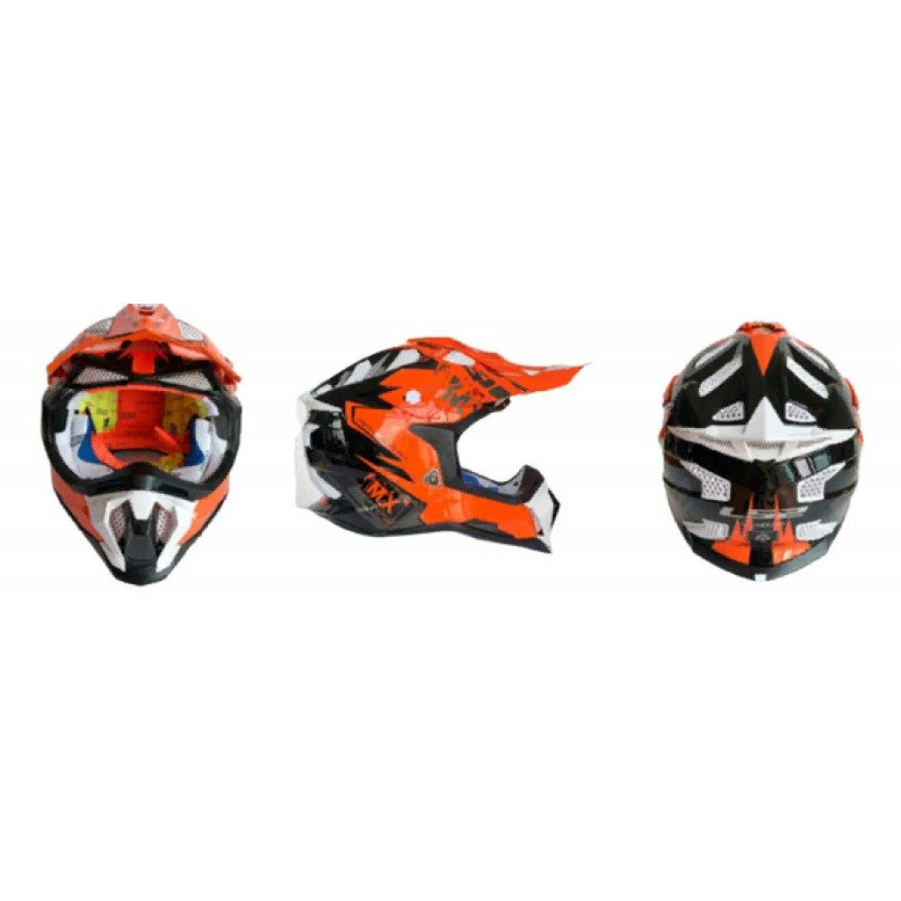 Шлем для мотокросса LS2 MX 470 (черно-оранжевый)