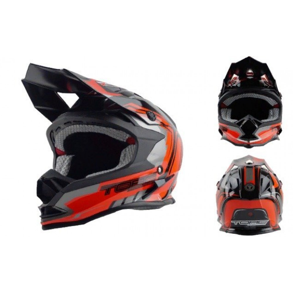 Шлем для мотокросса TORC T32 (черно-красный)