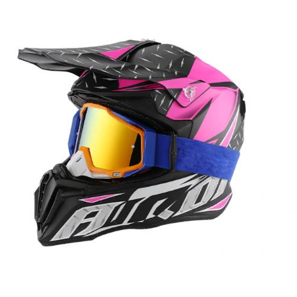 Шлем для мотоцикла AIROH TB-62 (черный-розовый)