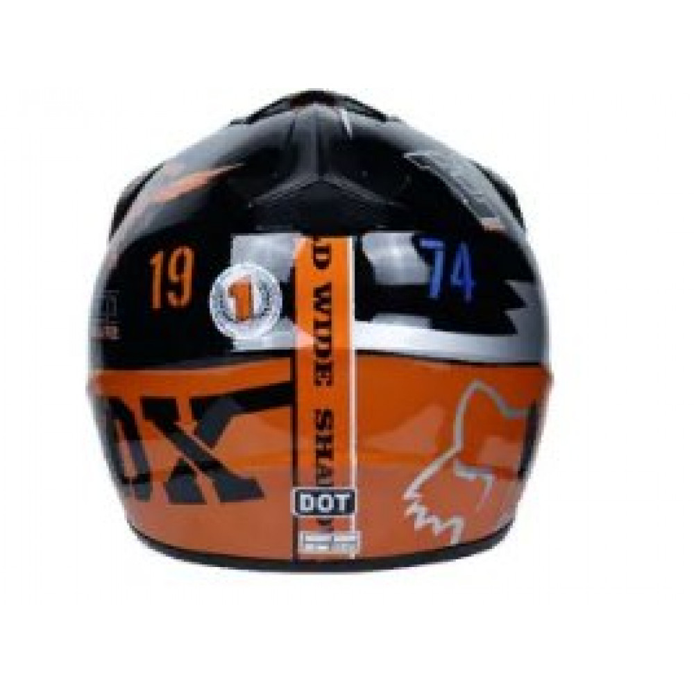 Шлем для мотоцикла FOX I202 (черный-оранжевый)