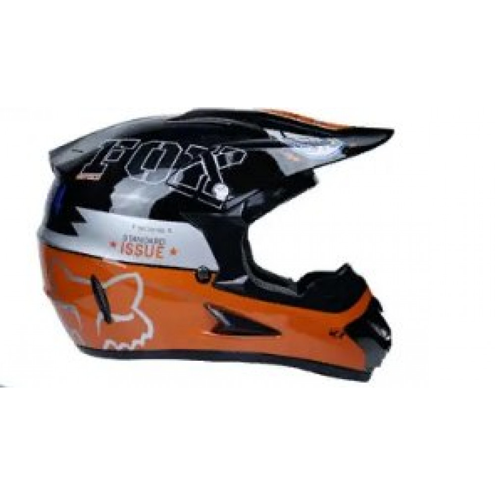 Шлем для мотоцикла FOX I202 (черный-оранжевый)