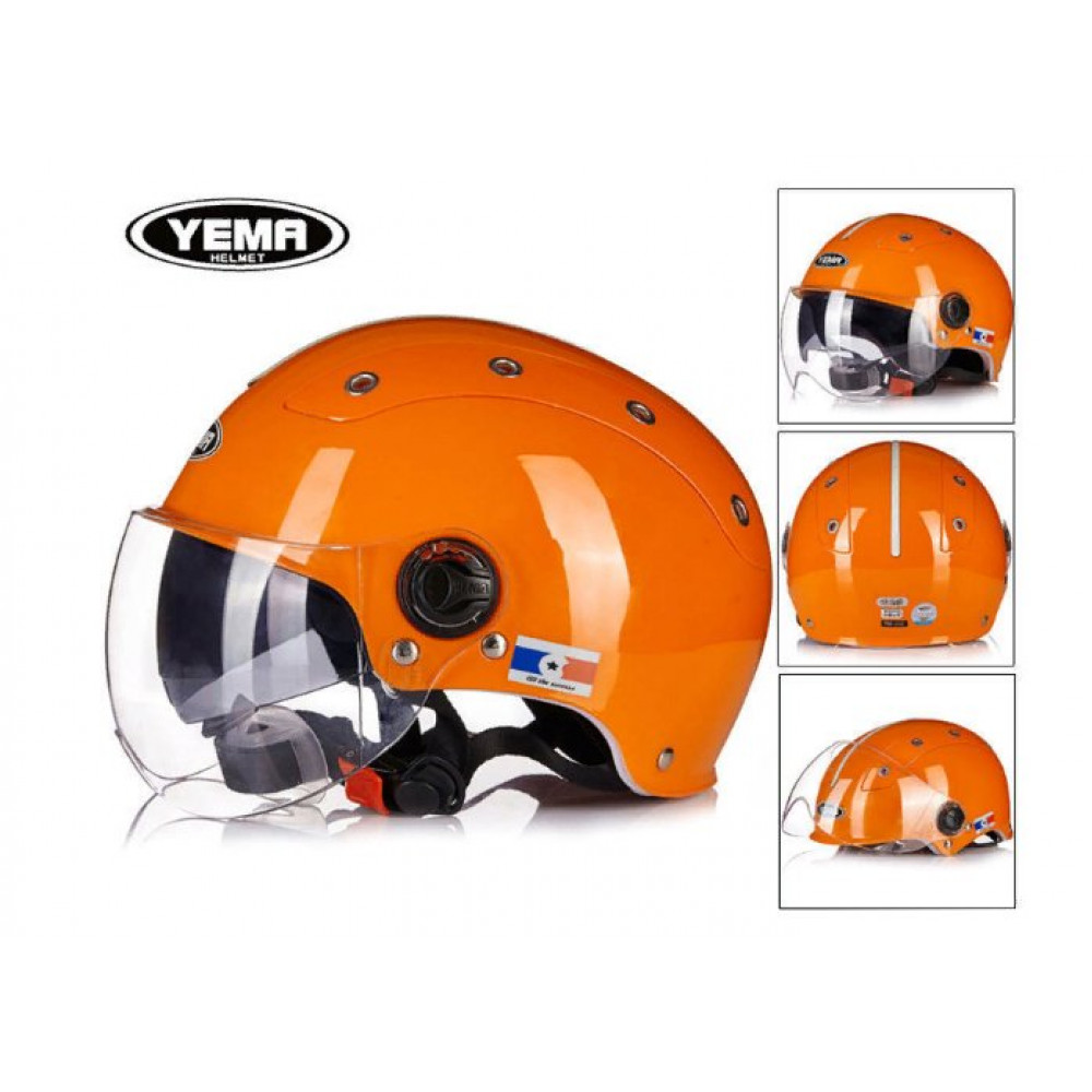 Открытый мотошлем YEMA 332S (оранжевый)