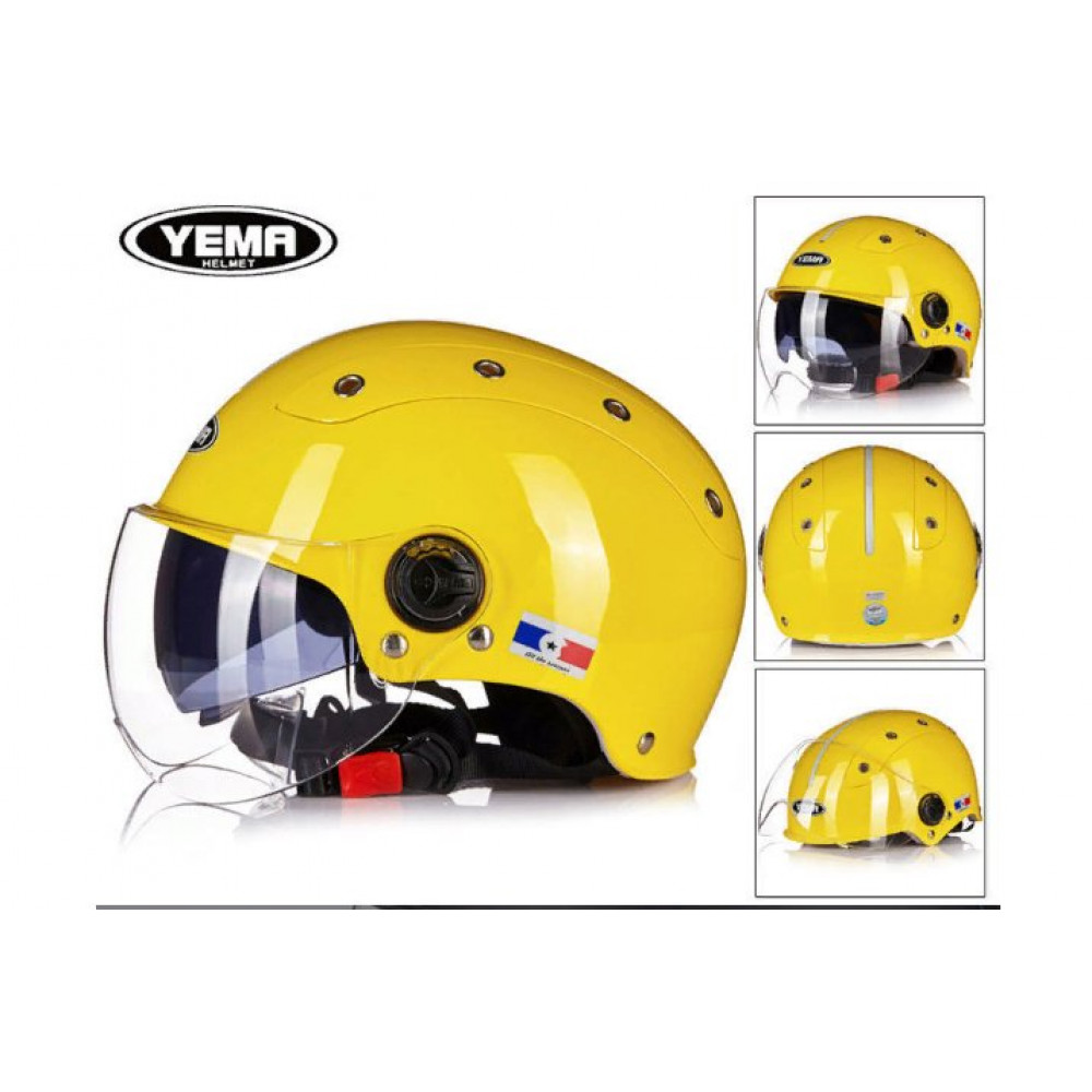 Открытый мотошлем YEMA 332S (желтый)