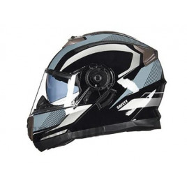 Модульный шлем для мотоцикла GXT TB55 (черный-серебряный)