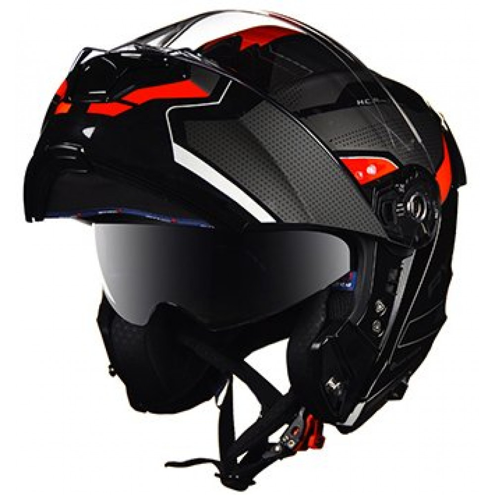 Шлем для мотоцикла RYMIC RAVGER (черный-красный)