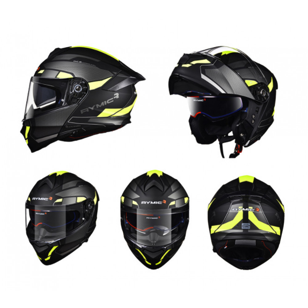 Шлем для мотоцикла RYMIC RAVGER (черный-желтый)