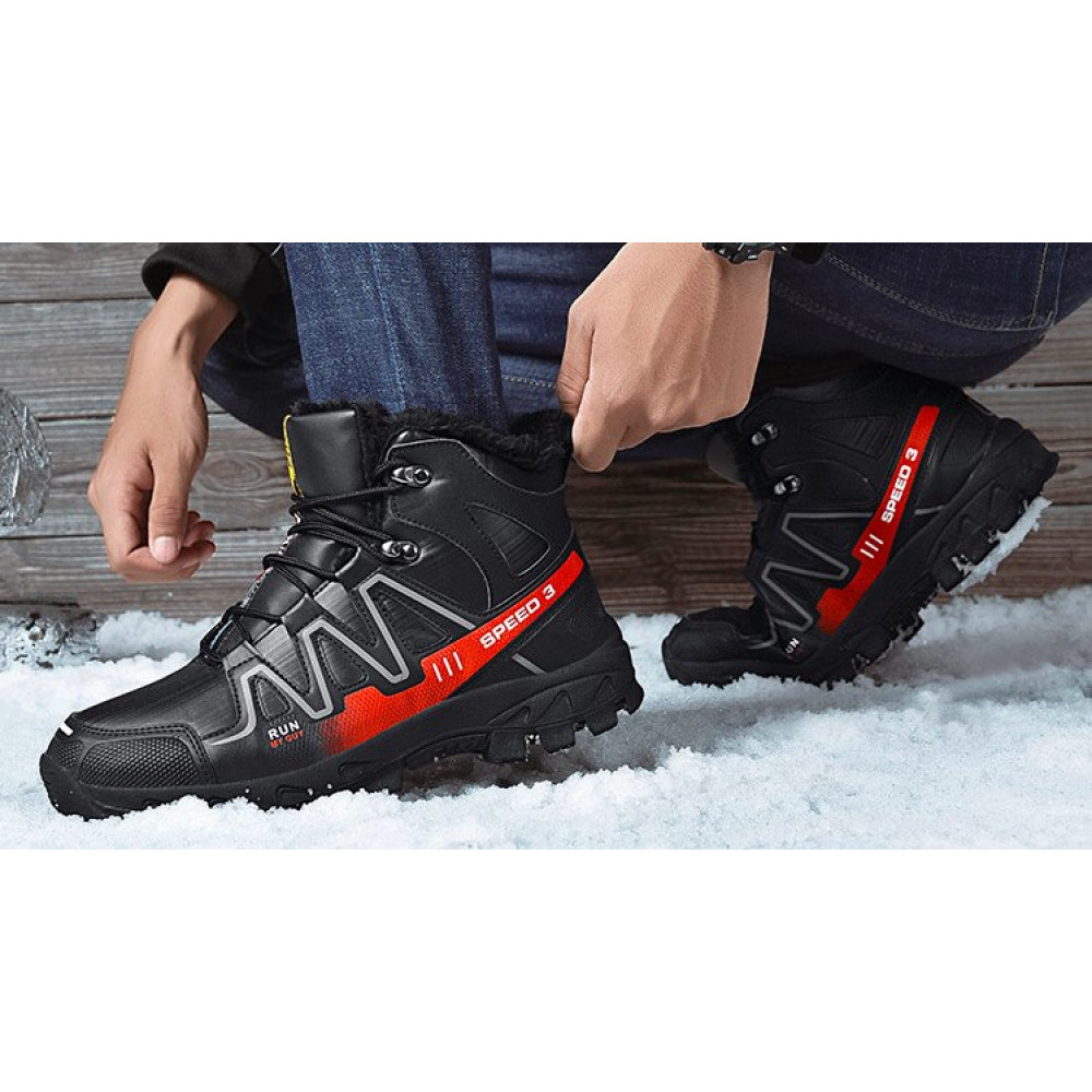 Ботинки снегоходные WAGUOGONG J3 (черный-красный)