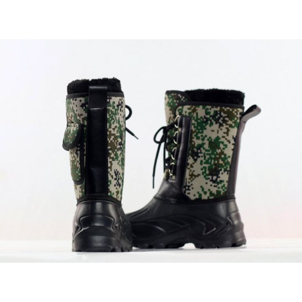 Ботинки снегоходные мужские TUCHENG TB5 (черный-камуфляжный-зеленый)