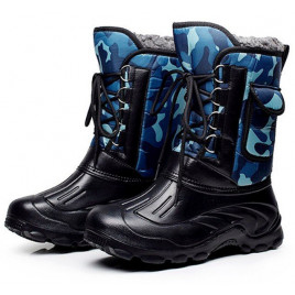 Ботинки снегоходные мужские TUCHENG TB5 (черный-камуфляжный-синий)