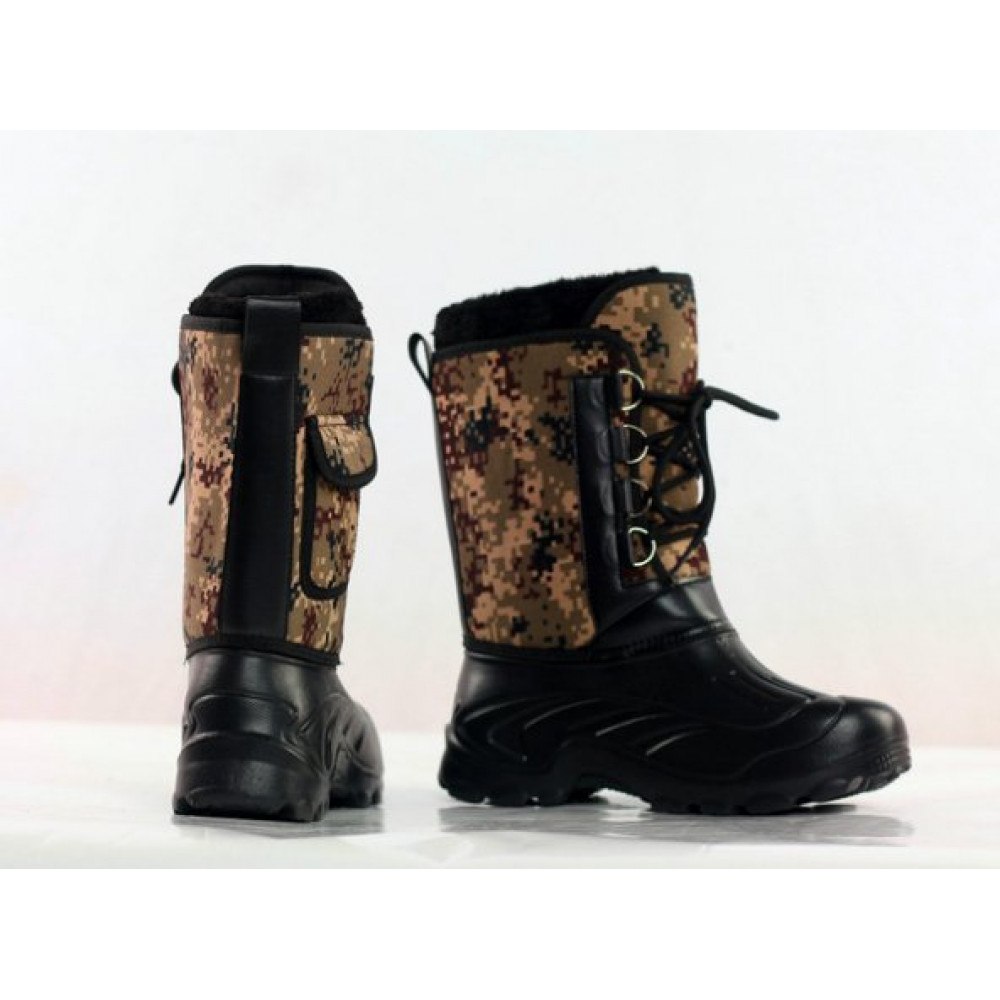 Ботинки снегоходные мужские TUCHENG TB5 (черный-камуфляжный-коричневый)