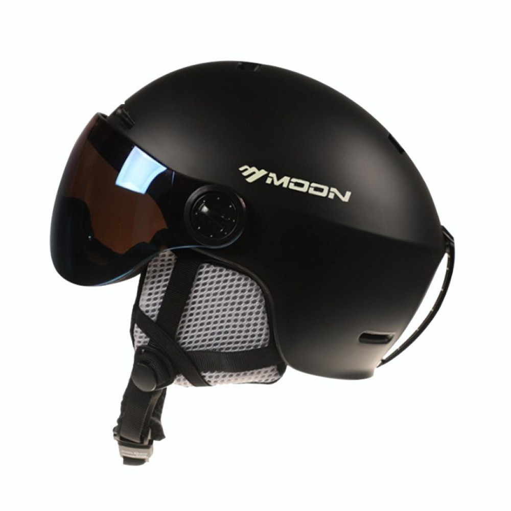 Горнолыжный шлем с визором MOON MS99 (чёрный)
