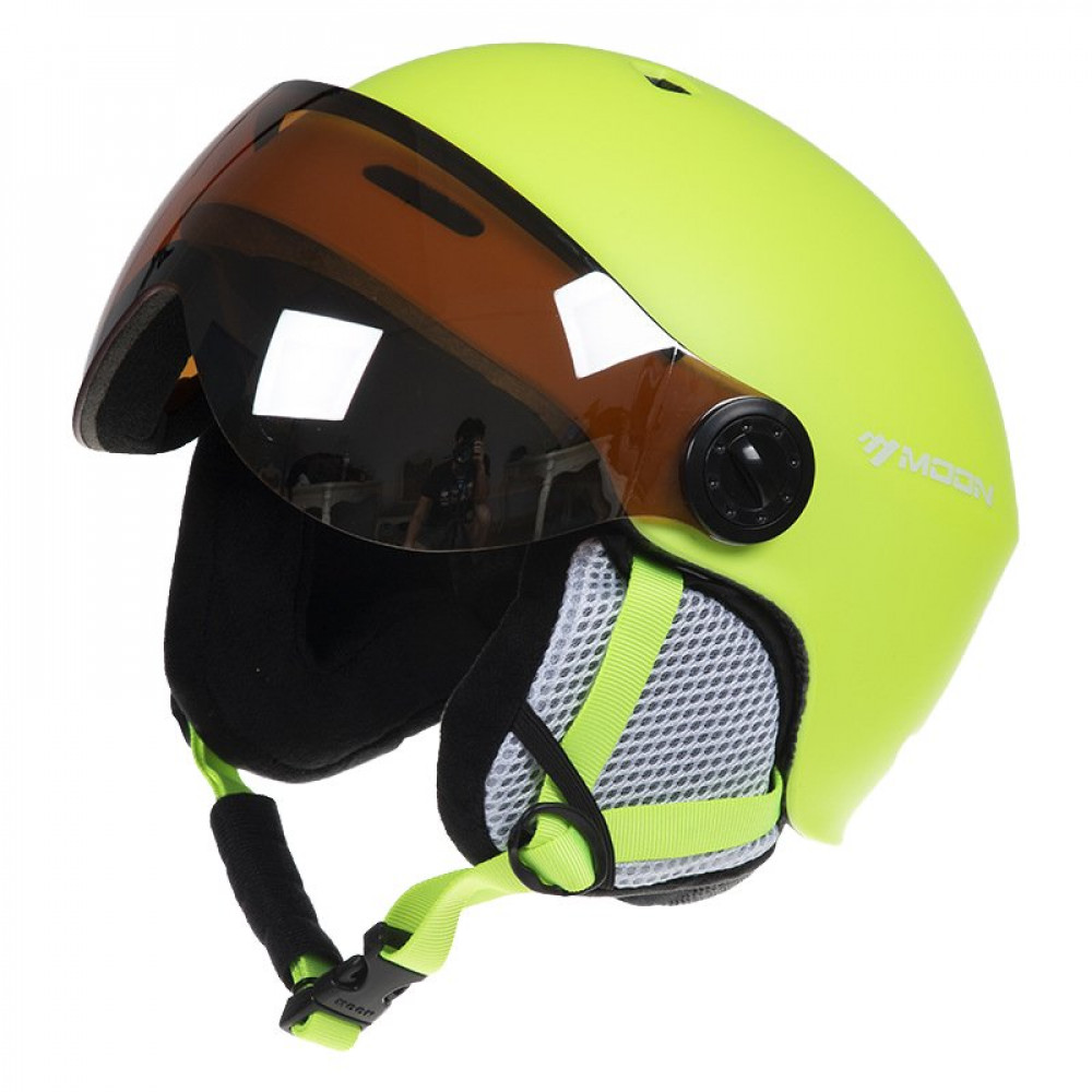 Горнолыжный шлем с визором MOON MS99 (жёлтый)