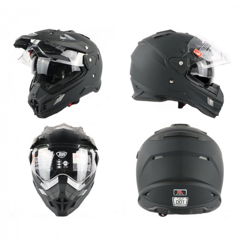 Шлем для квадроцикла THH TX-27 (черный матовый)