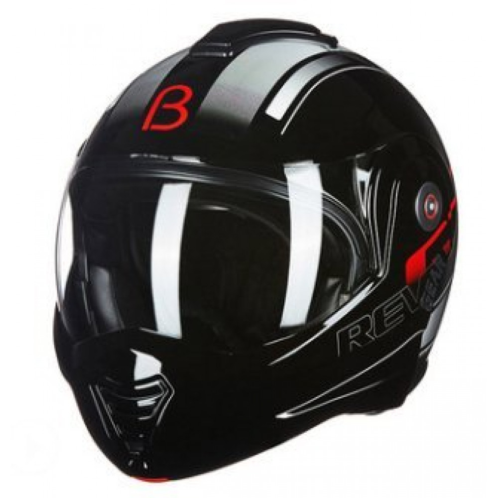 Шлем для мотоцикла BEON GEAR (черный-красный)