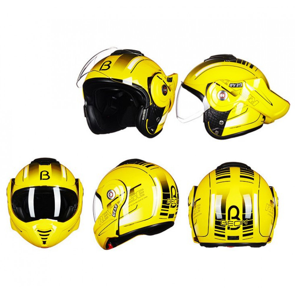 Шлем для мотоцикла BEON GEAR (желтый)