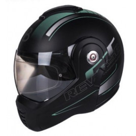 Шлем для мотоцикла BEON GEAR (черный-бирюзовый-матовый)