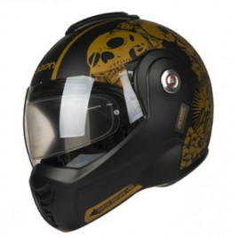 Шлем для мотоцикла BEON GEAR (бронзовый Череп)