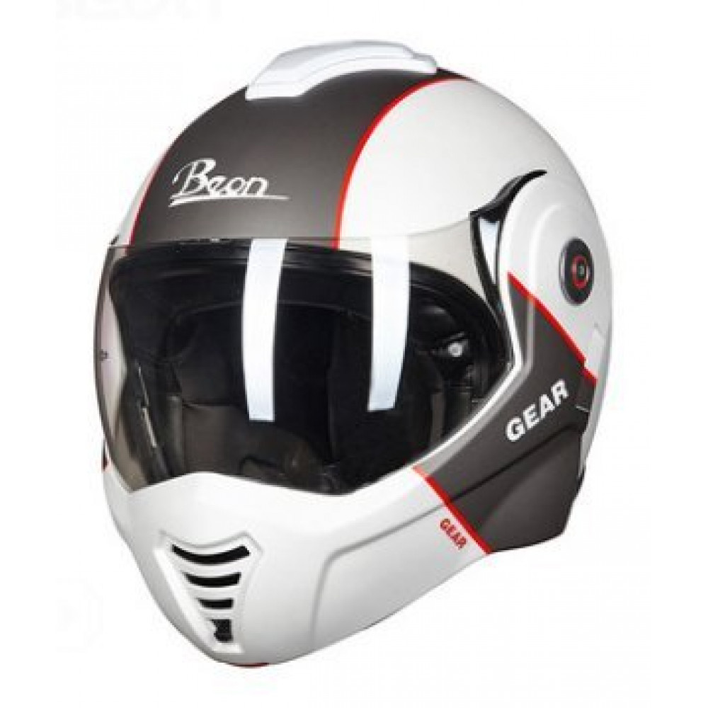 Шлем для мотоцикла BEON GEAR (белый)