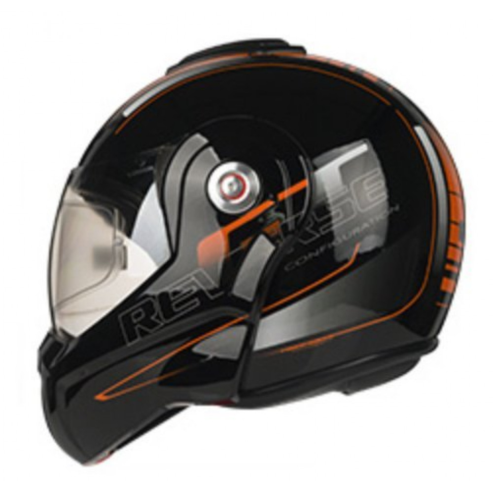 Шлем для мотоцикла BEON GEAR (черный-оранжевый) 