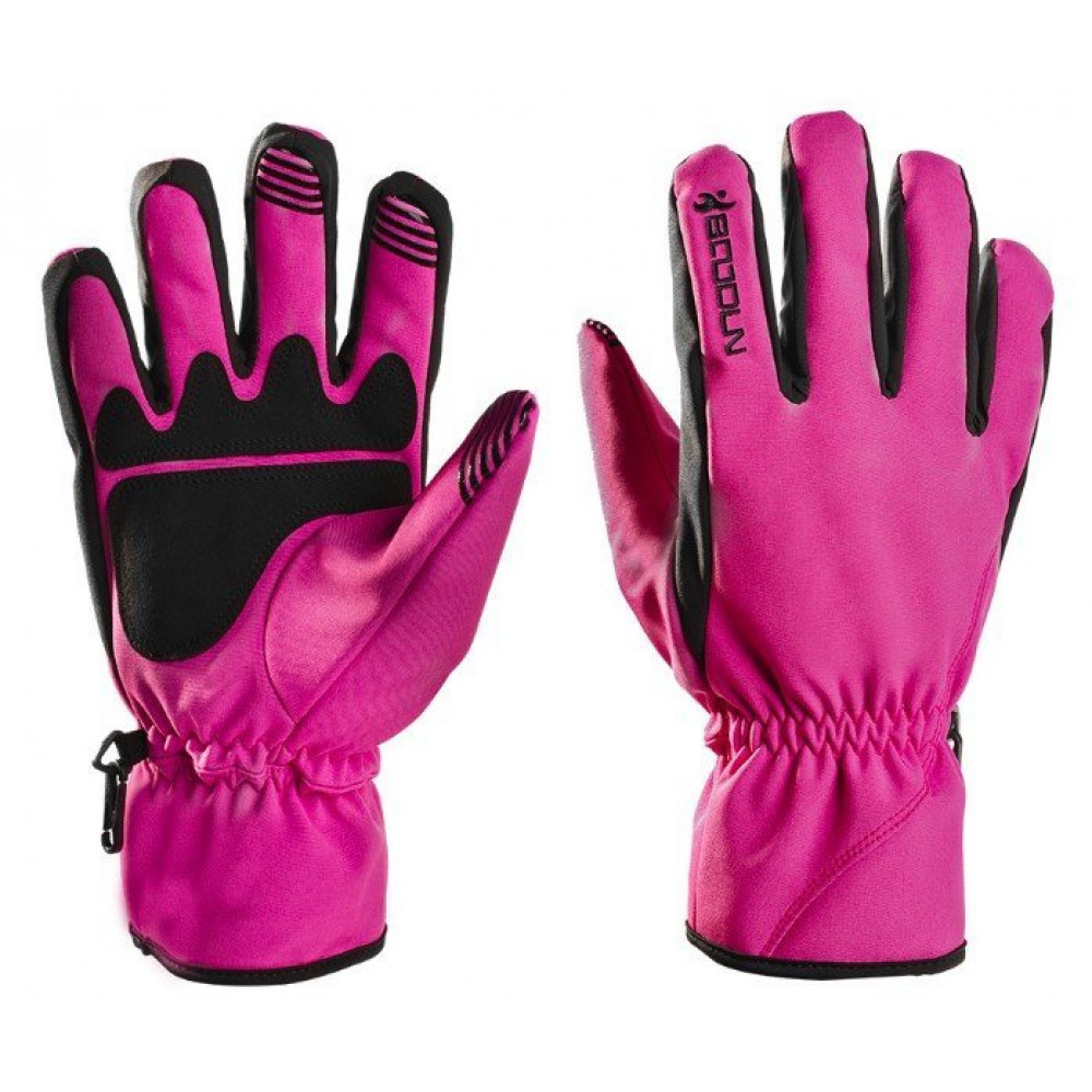 Перчатки BOODUN 6F для снегохода (черный-фиолетовый)
