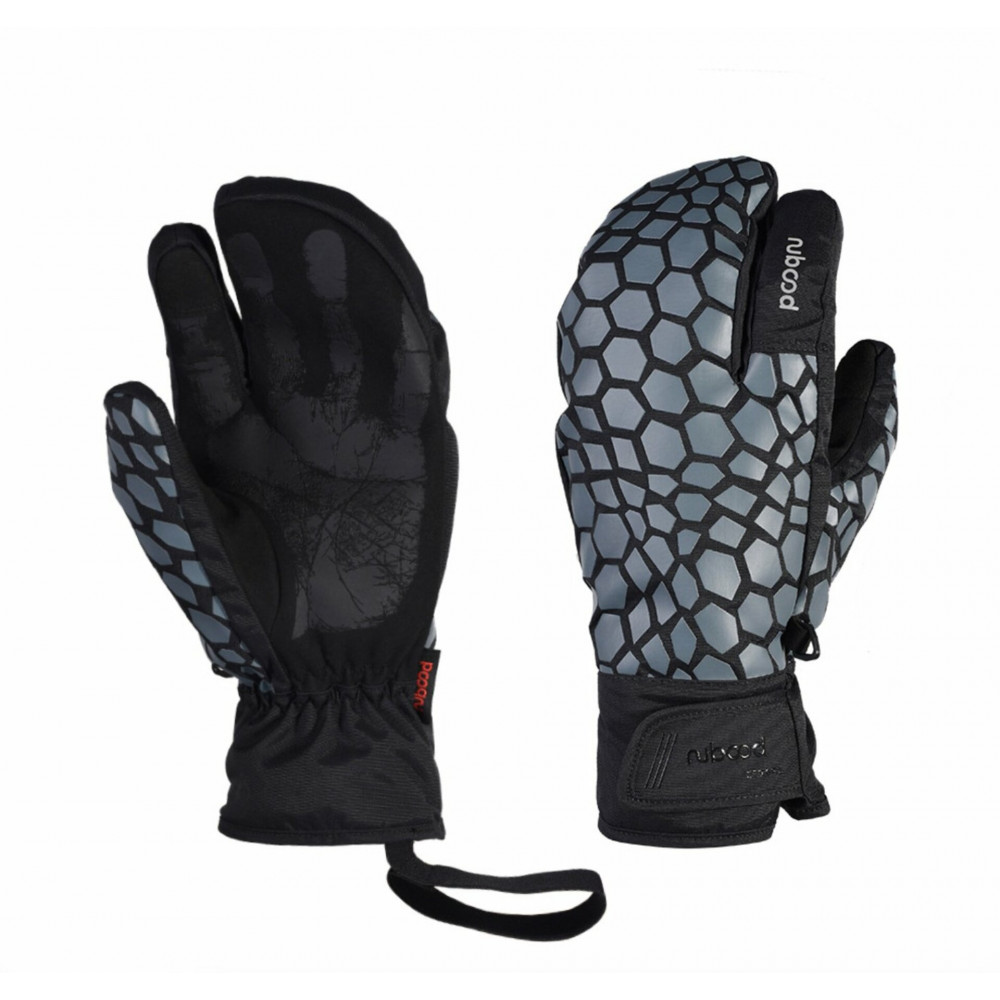 Перчатки BOODUN 11 для снегохода (черный-серый)