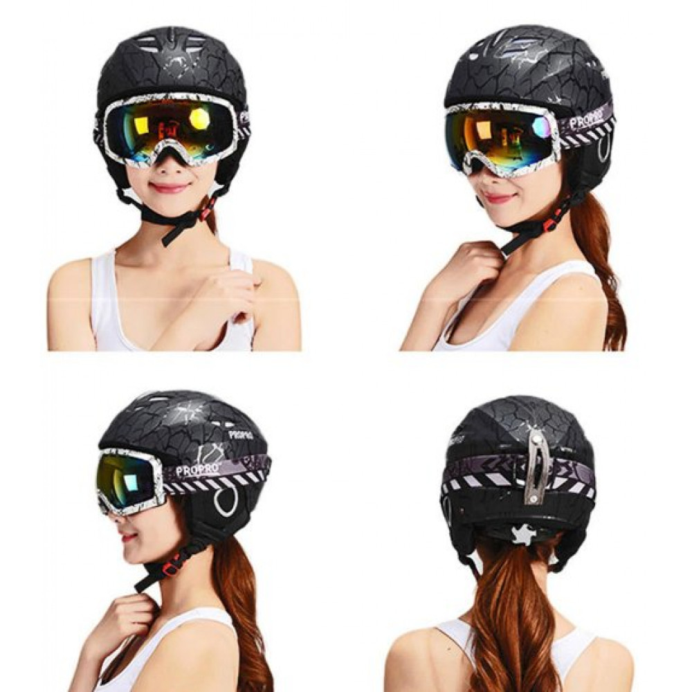 Шлем для горных лыж PROPRO K1 (черный)
