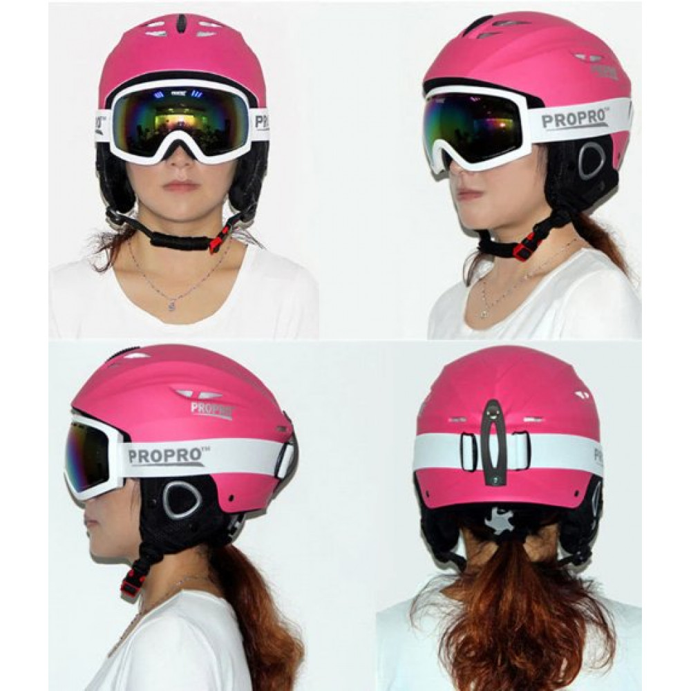 Шлем для горных лыж PROPRO K1 (розовый)