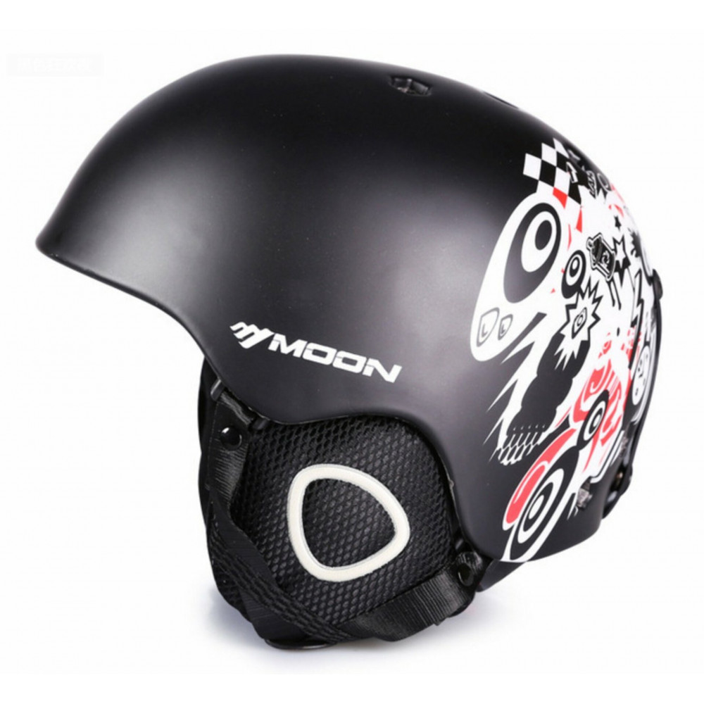 Шлем для горных лыж MOON MVT18 (черный-красный)
