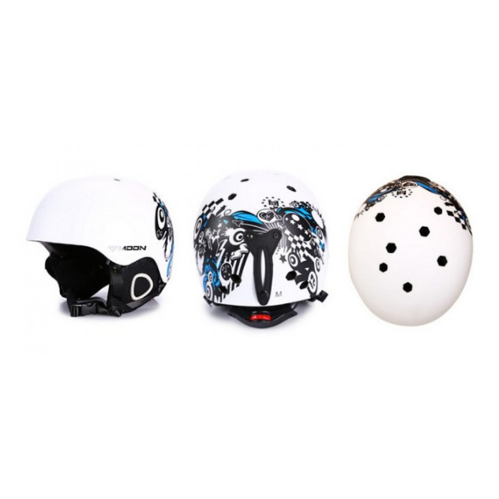 Шлем для горных лыж MOON MVT18 (белый-синий)