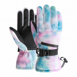 Горнолыжные перчатки COOLFIT (розовый-голубой-белый)