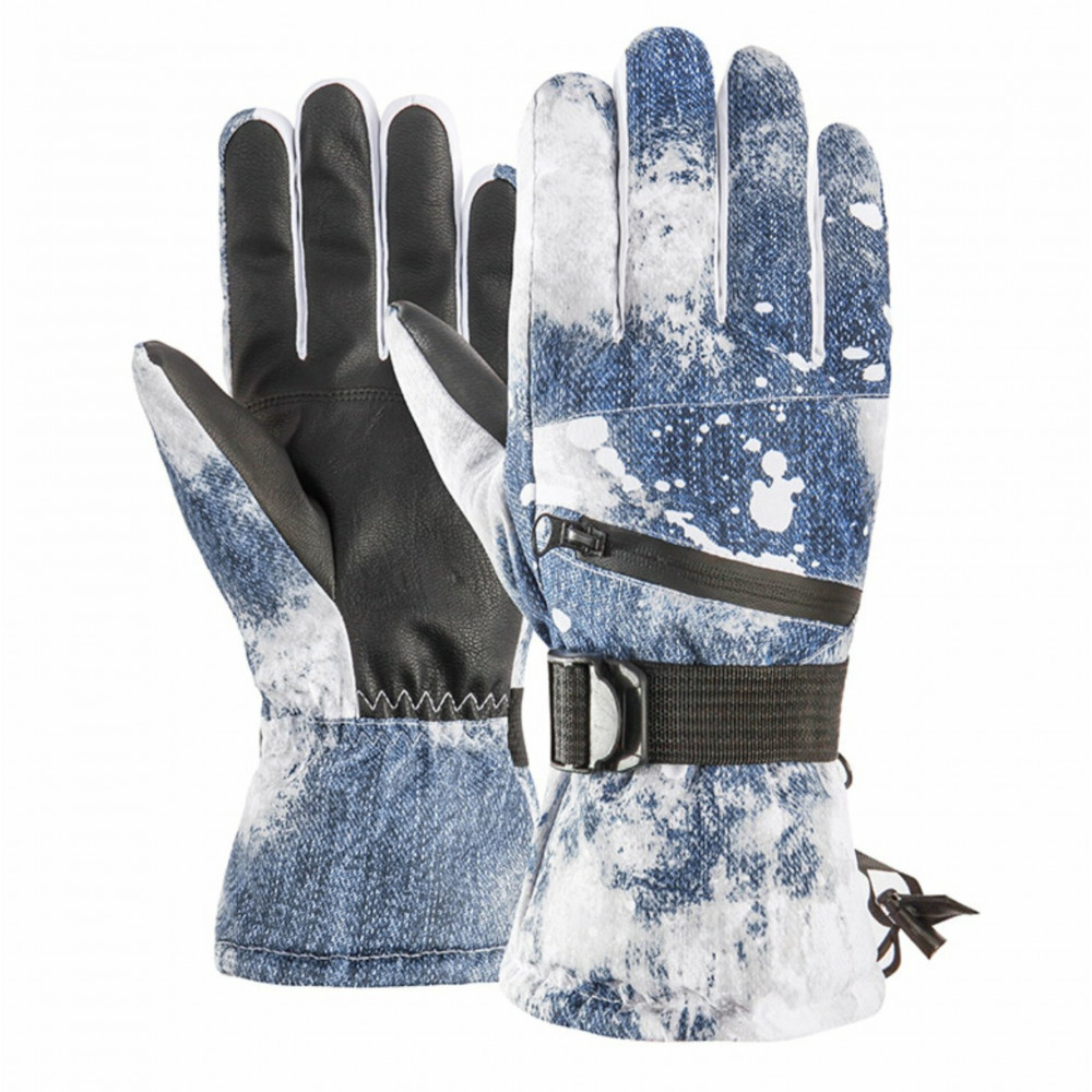 Горнолыжные перчатки COOLFIT (голубой-белый)