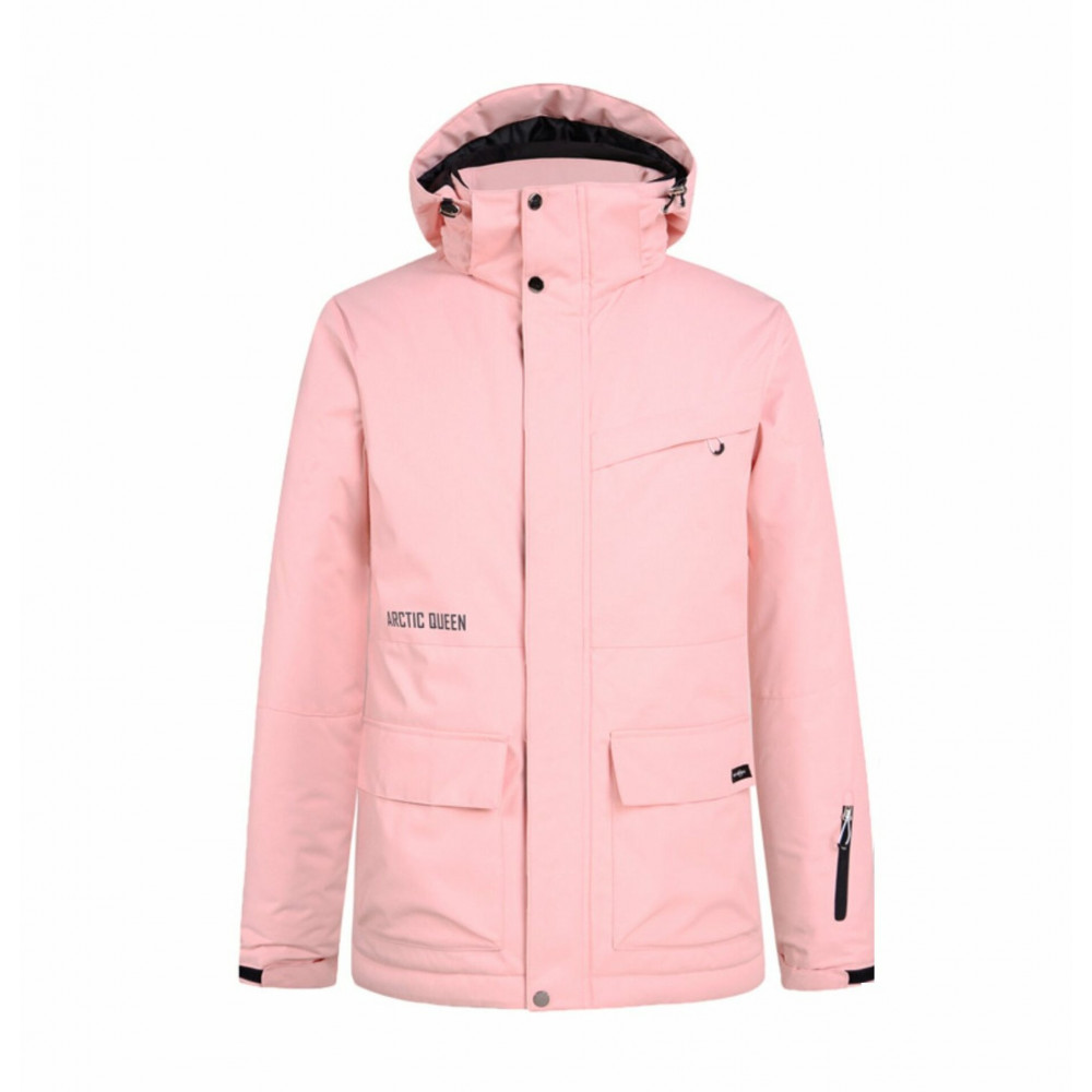 Костюм для горнолыжного спорта женский ARCTIC QUEEN FJ74 (розовый-белый)  