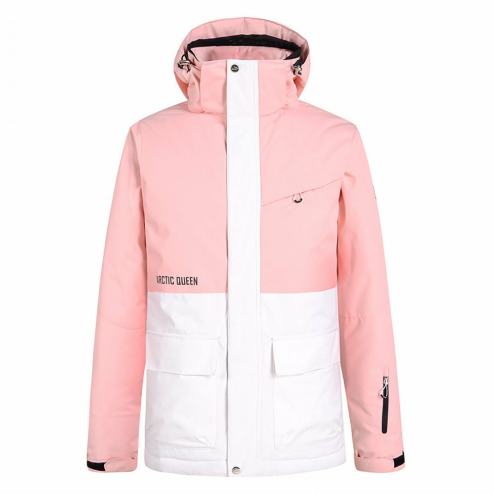 Костюм для горнолыжного спорта женский ARCTIC QUEEN FJ74 (розовый-белый-серый)  